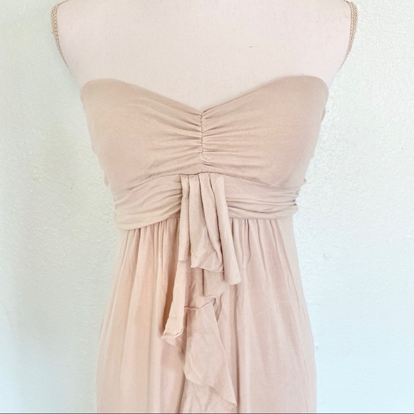 Lush Nude Cream Strapless Dress sz M - Picture 2 of 5